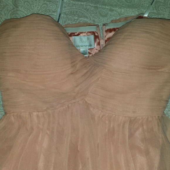 Knee length bridesmaid/ cocktail dress- peach fizz