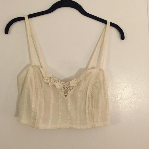 Cream crop top