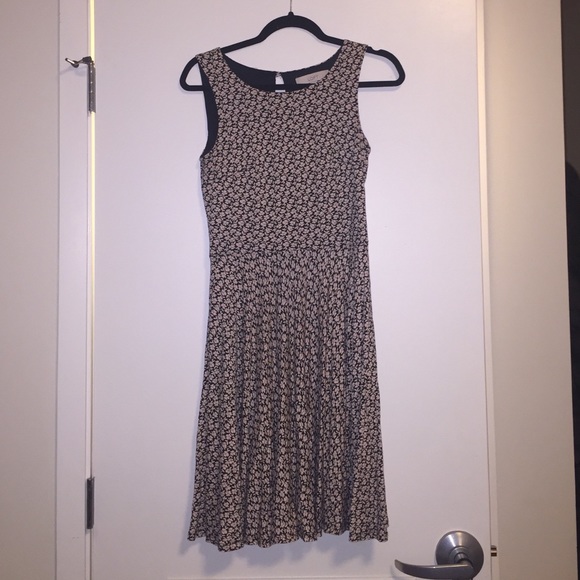 Black and light pink skater dress