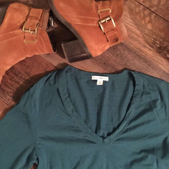 James Perse Tops - James Perse green long sleeve