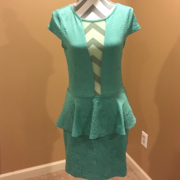 Arden B Peplum Dress Large