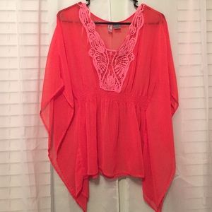 Flowy coral top