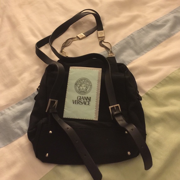 Authentic Gianni Versace Nylon Backpack - image 4