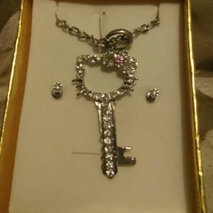 Earrings and a necklace