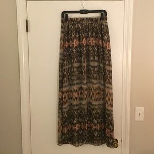 Brown maxi skirt