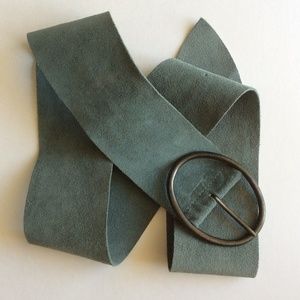 Urban Outfitters Blue Green Leather Belt