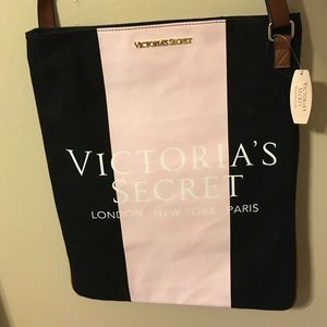 Victoria's Secret striped cross body handbag