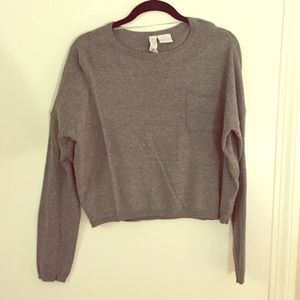 Gray Crop Sweater