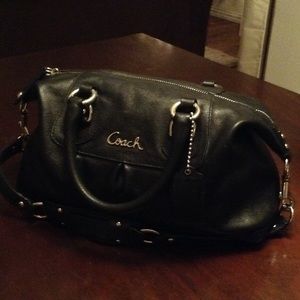 Black shoulder coach purse