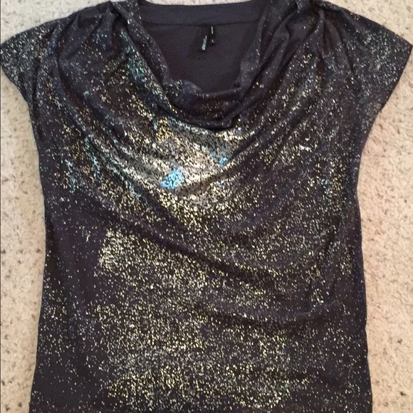 Gray Cowl Neck Shirt