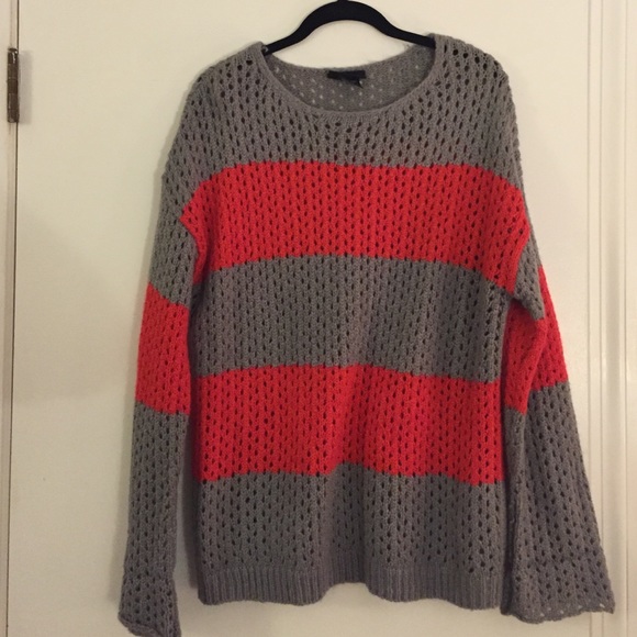 Red and gray sweater