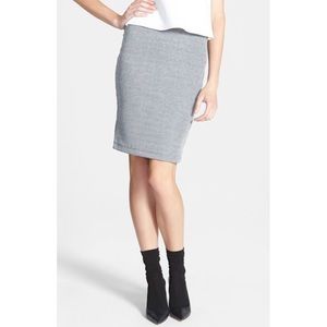 Ribbed Body Con Pencil Skirt