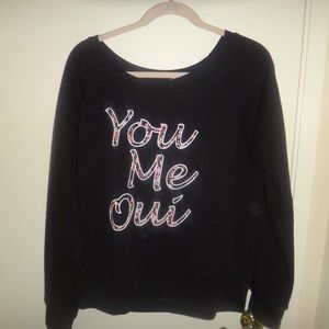 Charlotte Russe You Me Oui Graphic Sweatshirt