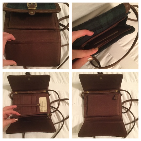Navy and forest green plaid crossbody - Picture 5 of 8