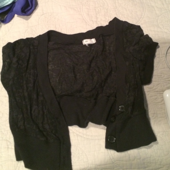 Black cover up pull over