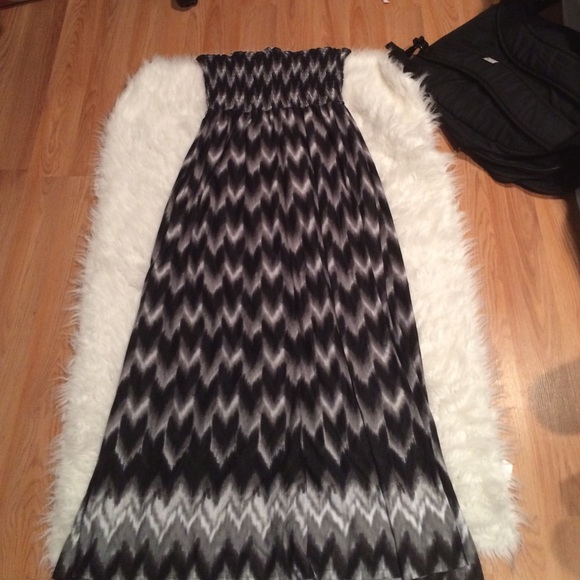 Black and white  maxi dress