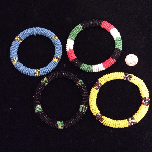 African Handmade Bead Bracelets.  14