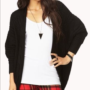 forever 21 chunky black cardigan