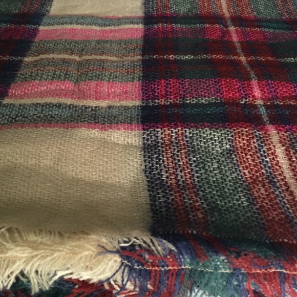 Soft Blanket Scarf  beige/rose pink - Picture 2 of 3