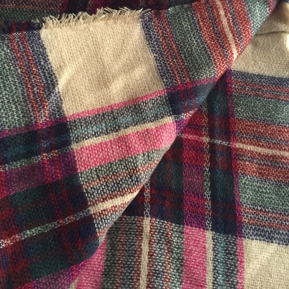 Soft Blanket Scarf  beige/rose pink - Picture 3 of 3