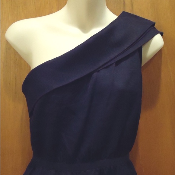 Geren Ford one shoulder black grecian dress small - Picture 2 of 4