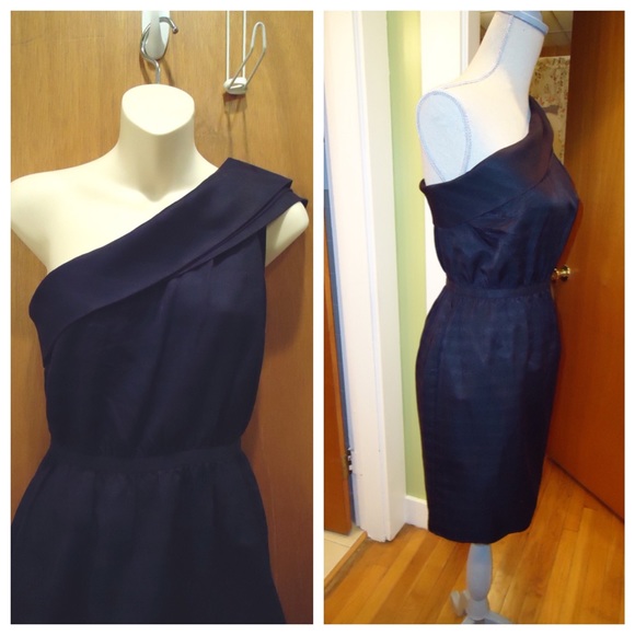 Geren Ford one shoulder black grecian dress small - Picture 4 of 4