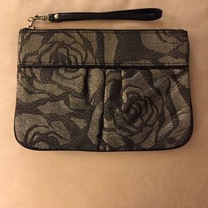 Floral sparkly clutch