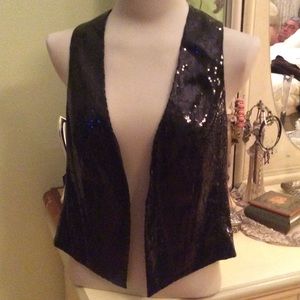 Cache black sequence vest