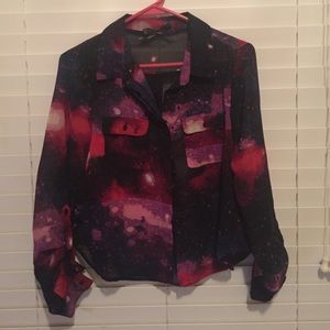 Galaxy Crop top blouse