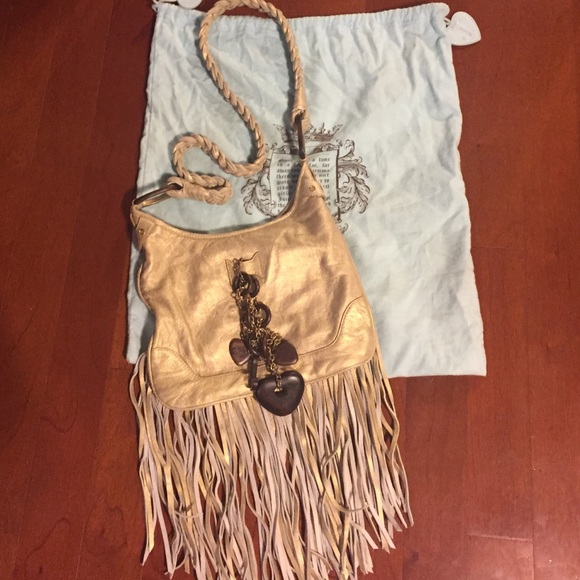 Juicy Couture fringe charm crossbody
