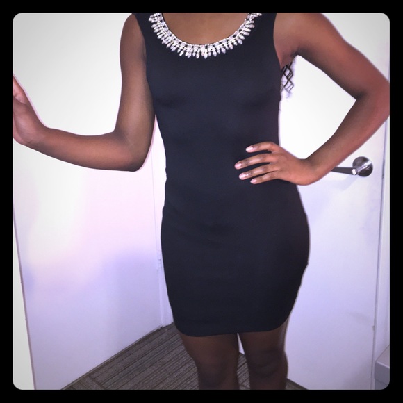Little black dress with Diamond Detail