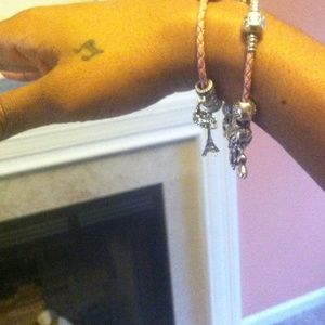 Pink pandora bracelet NO CHARMS.