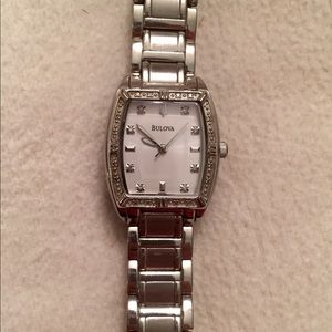 REDUCED! Bulova silver watch.