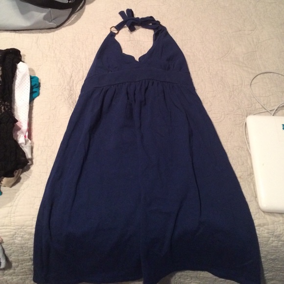 Blue cover up beach dress