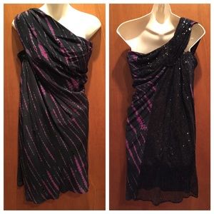 Sachin & Babi Raylene Tie dye fuchsia dress nwt 4