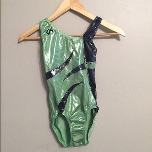 Green GK Elite leotard AXS