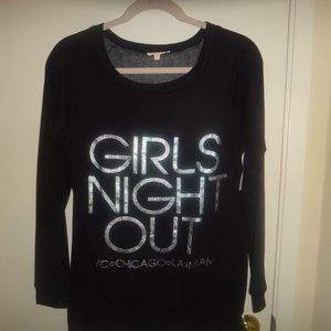 Charlotte Russe Girls Night Out Graphic Sweatshirt