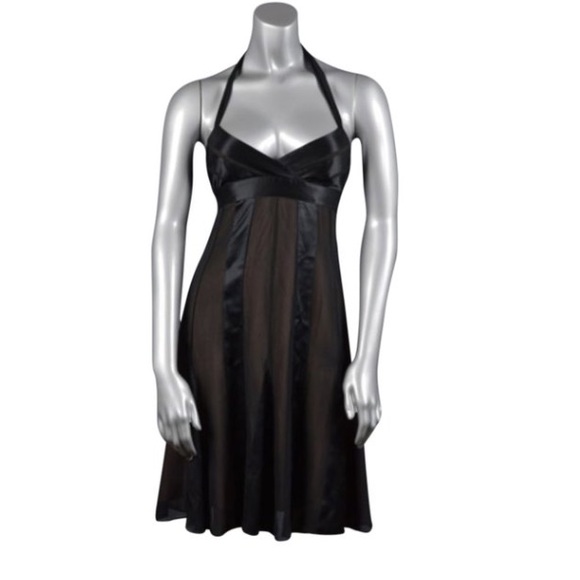 BCBGMAXAZRIA Black Halter Dress