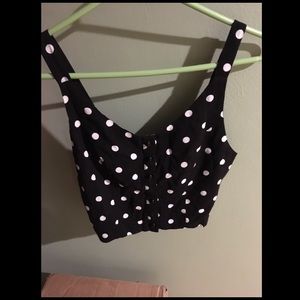 Polka dot crop top