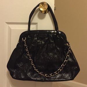 Black Patent Leather Handbag