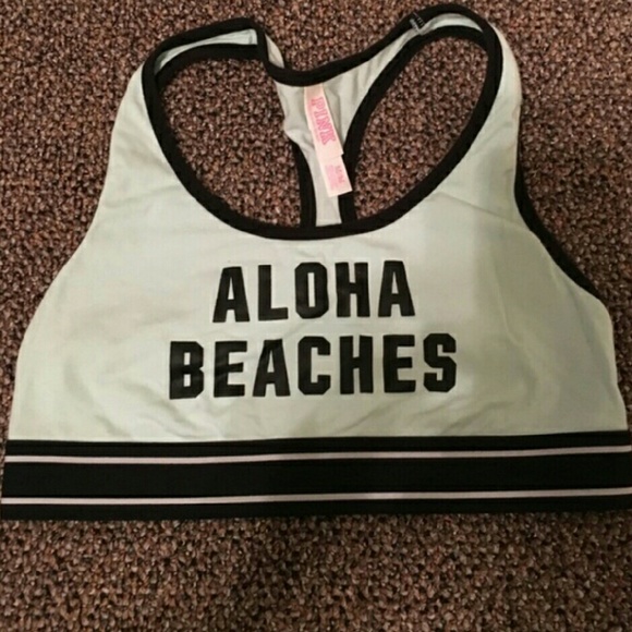 Pink sports bra