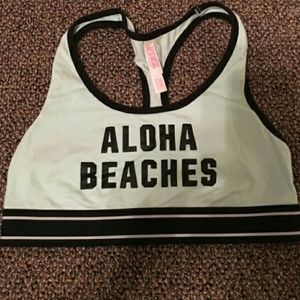 Pink sports bra