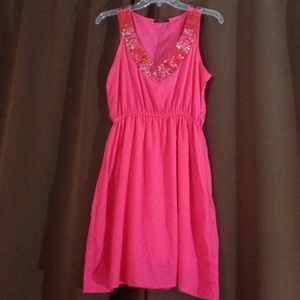Beaded pink dress size medium
