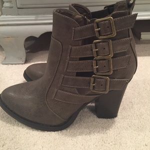 Wild Diva Taupe Booties
