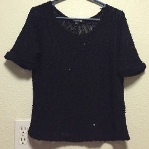 Forever 21 Cropped Sequined Sweater
