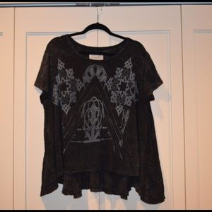 Free People (WE THE FREE) black grayish tunic XS/S