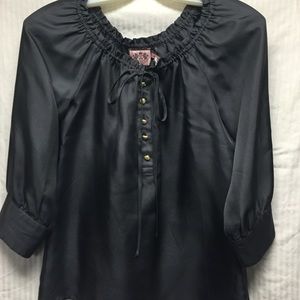 Juicy grey silk blouse