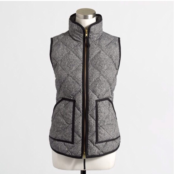 J.Crew excursion herringbone puffer quilted vest