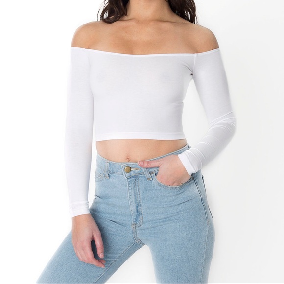 AA Cotton Spandex Off Shoulder Top