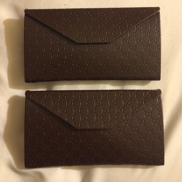Gucci leather sunglass case